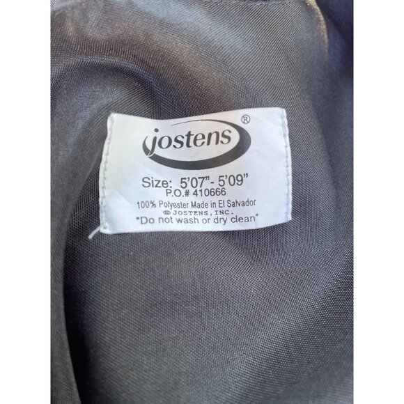 Black Jostens Graduation Gown Size 507 - 509 Polyester Cosplay - Picture 8 of 9